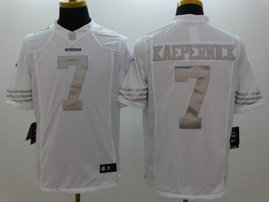 Men's San Francisco 49ers Colin Kaepernick #7 White Authentic Game jersey