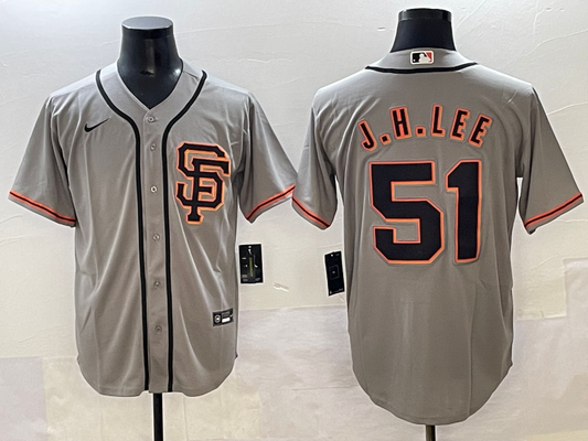 Men's San Francisco Giants Jung Hoo Lee #51 Gray Limited Player Jersey