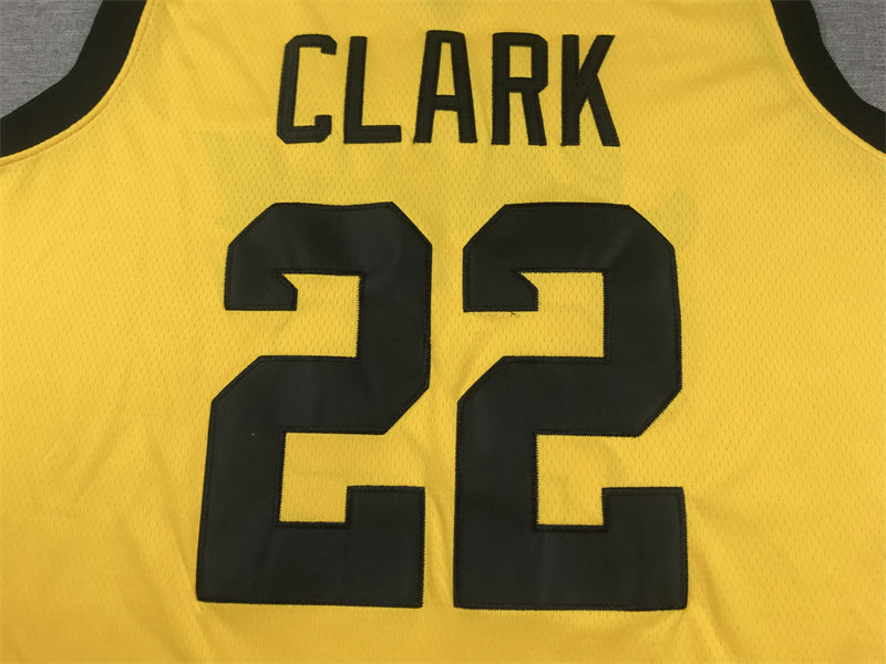 Men's Iowa Hawkeyes Caitlin Clark #22 Yellow Replica Player Jersey