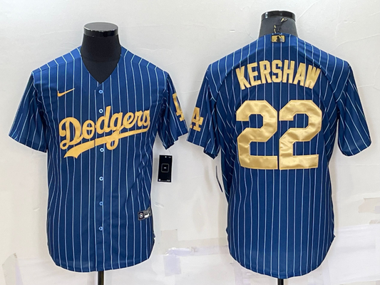 Men's Los Angeles Dodgers Clayton Kershaw #22 Blue Game jersey