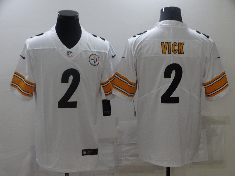 Men's Pittsburgh Steelers Michael Vick #2 White Game jersey