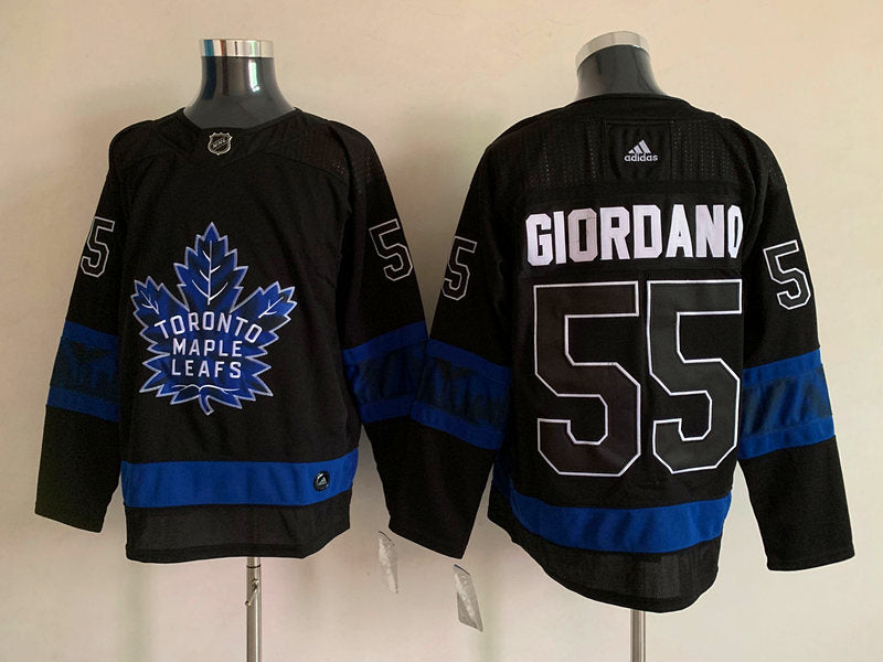 Men's Toronto Maple Leafs Mark Giordano #55 Black Player Game jersey