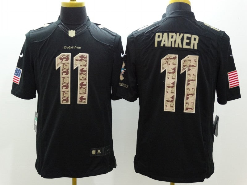 Men's Miami Dolphins DeVante Parker #11 Black Game Player jersey