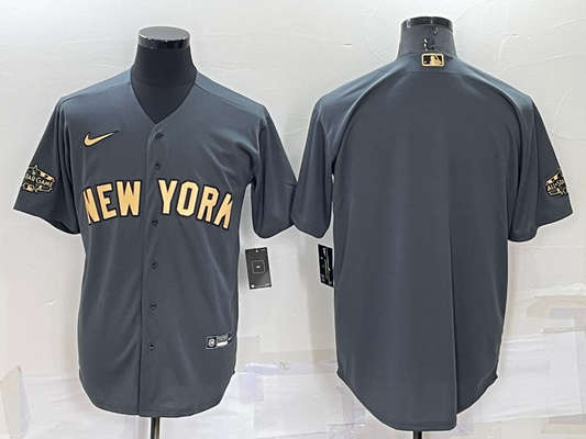 Men's New York Yankees Dark Gray Replica Blank jersey