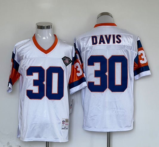 Men's Denver Broncos Terrell Davis Mitchell & Ness White Legacy Replica jersey
