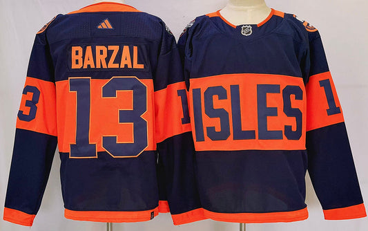 Men's New York Islanders Mathew Barzal #13 Blue Game jersey