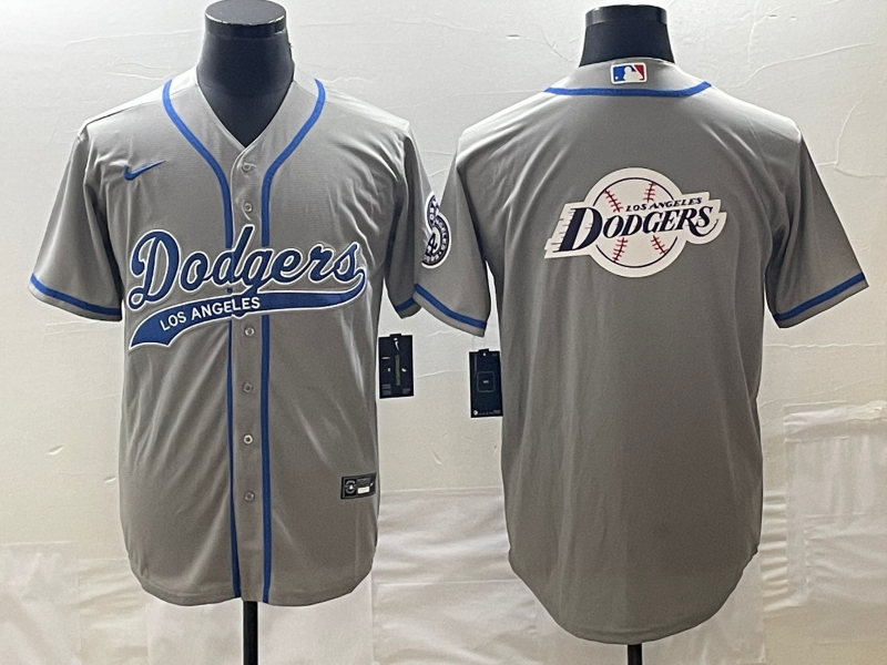 Men's Los Angeles Dodgers Gray Player jersey Joint Edition