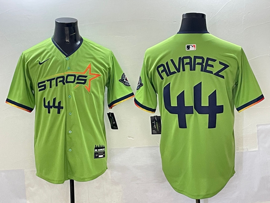 Men's Houston Astros Yordan Alvarez #44 Green 2025 City Connect Limited Player Jersey