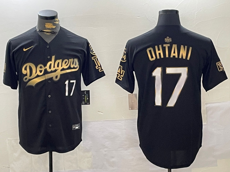 Men's Los Angeles Dodgers Shohei Ohtani Black Replica Player jersey