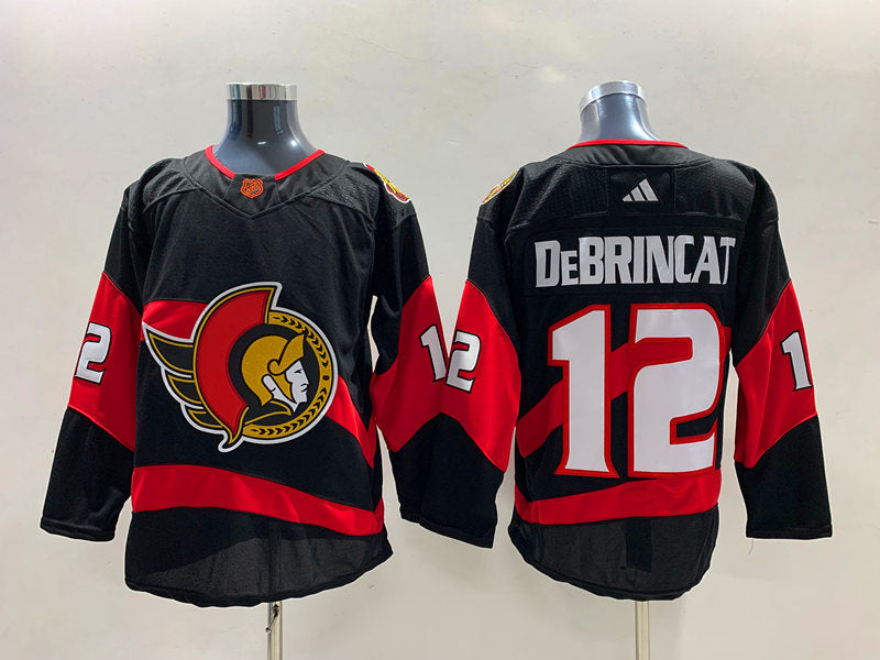 Men's Ottawa Senators Alex DeBrincat #12 Black Player Game jersey