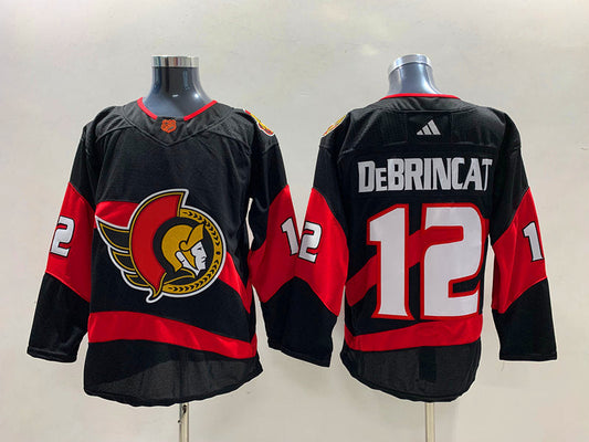 Men's Ottawa Senators Alex DeBrincat #12 Black Player Game jersey