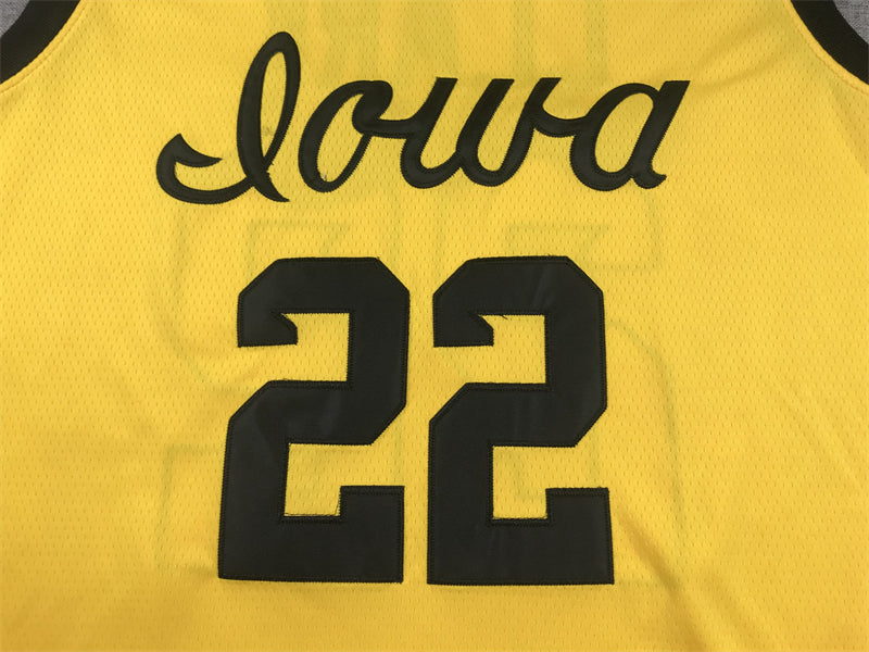 Men's Iowa Hawkeyes Caitlin Clark #22 Yellow Replica Player Jersey
