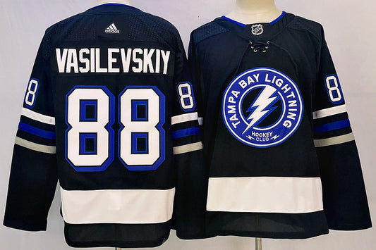 Men's Tampa Bay Lightning Andrei Vasilevskiy #88 Blue Game jersey