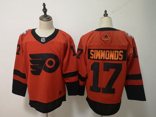 Men's Philadelphia Flyers Wayne Simmonds #17 Orange Player Game jersey