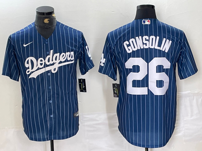 Men's Los Angeles Dodgers Tony Gonsolin #26 Blue Replica Baseball jersey
