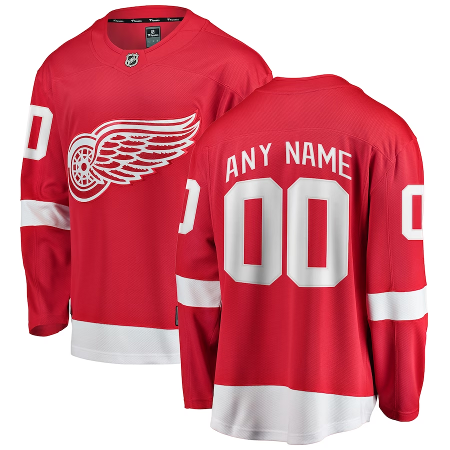 Men's Detroit Red Wings Red Home Breakaway Custom jersey
