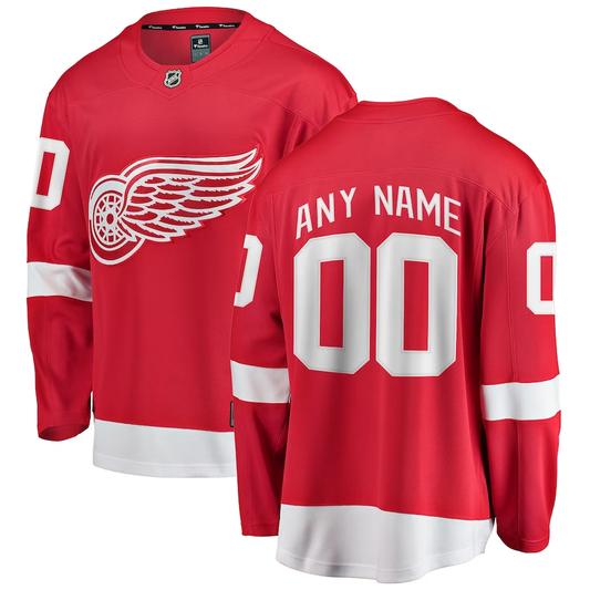 Men's Detroit Red Wings Red Home Breakaway Custom jersey