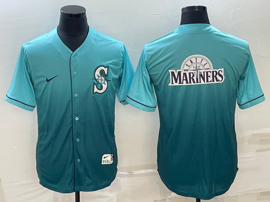Men's Seattle Mariners Aqua Replica Team jersey