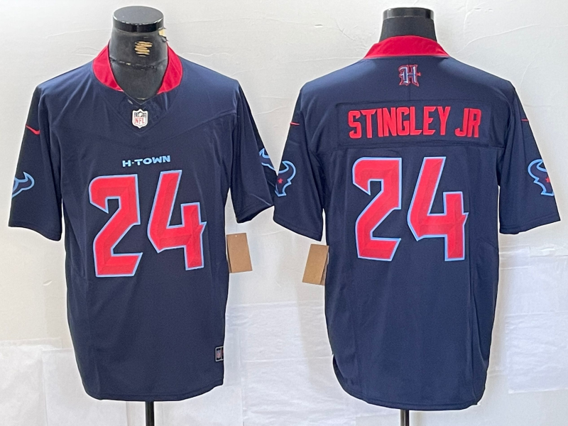 Men's Houston Texans Derek Stingley Jr. #24 Navy 2nd Alternate Game Jersey