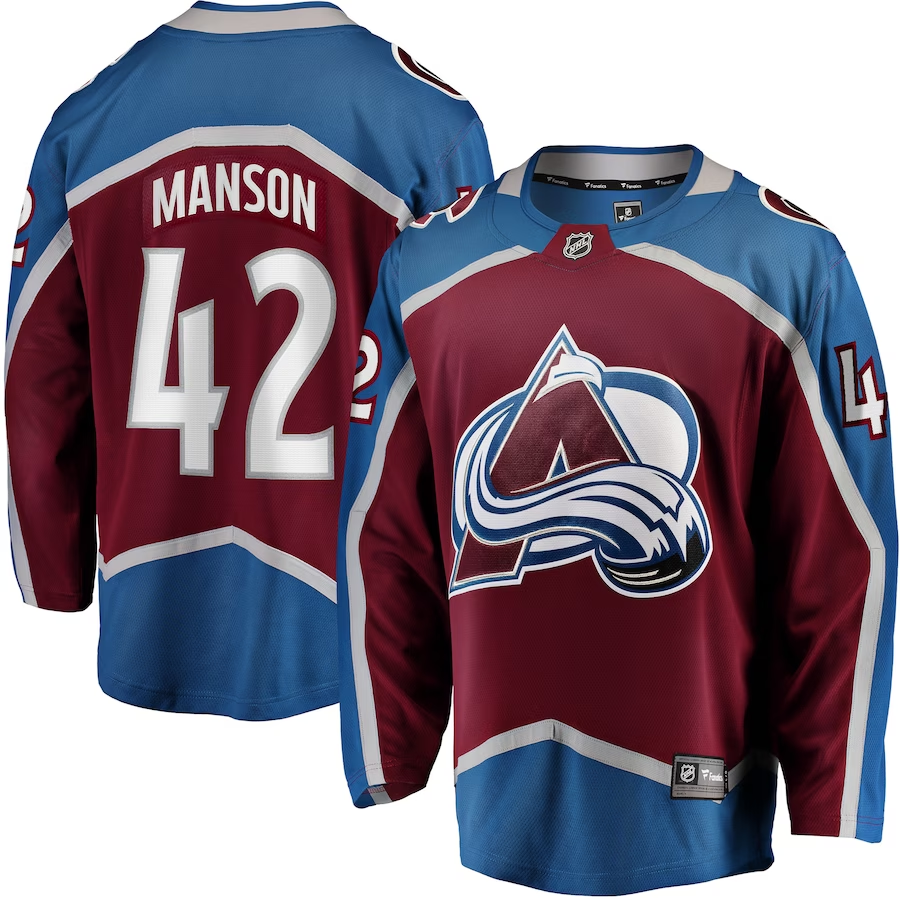 Men's Colorado Avalanche Josh Manson #42 Burgundy Home Breakaway Player jersey