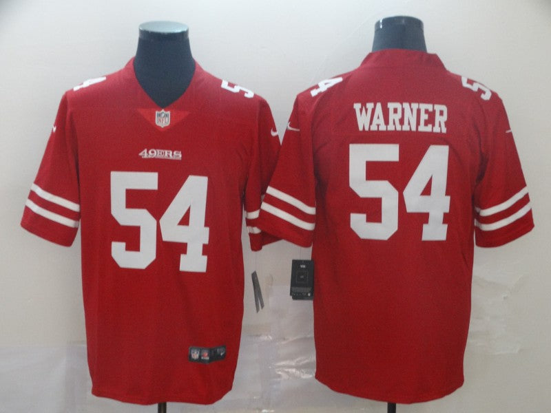 Men's San Francisco 49ers Fred Warner #54 Red Game jersey