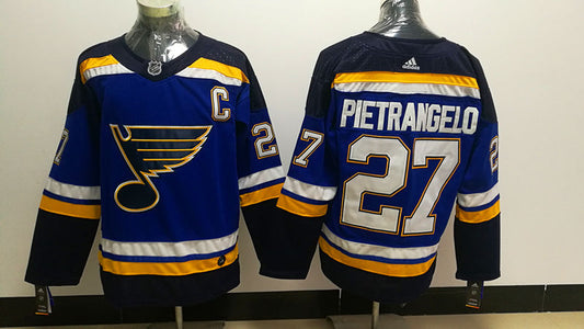Men's St. Louis Blues Alex Pietrangelo #27 Blue Home Breakaway Player jersey