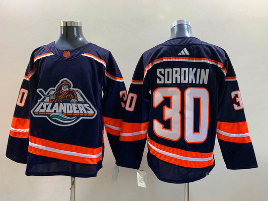 Men's New York Islanders Ilya Sorokin #30 Royal Player jersey
