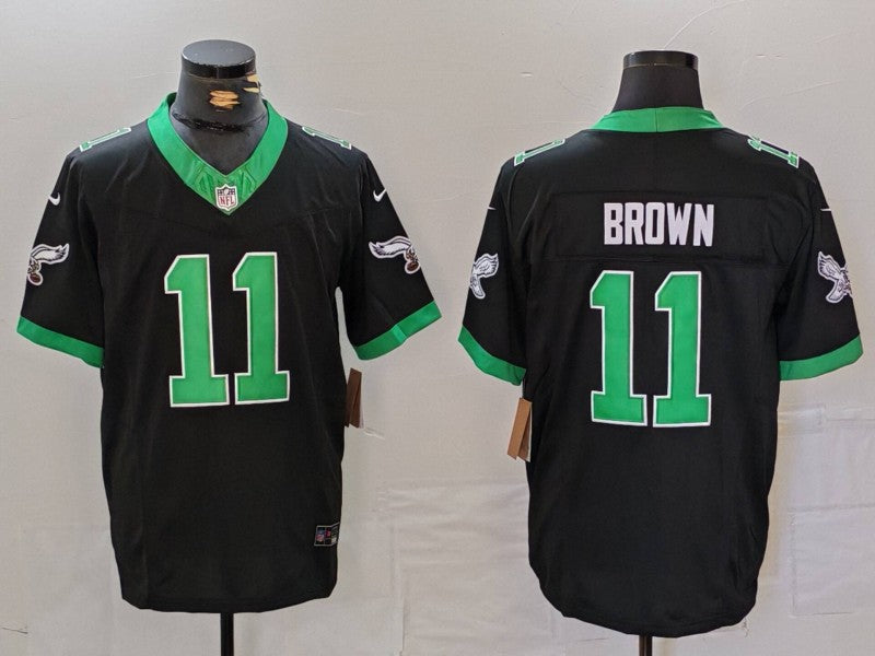 Men's Philadelphia Eagles A.J. Brown #11 Black Vapor F.U.S.E. Limited jersey