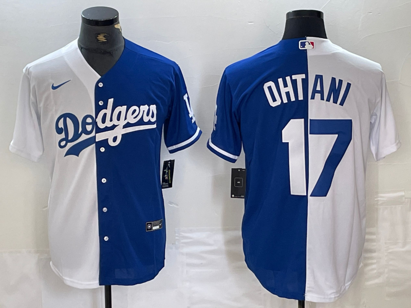 Men's Los Angeles Dodgers Shohei Ohtani #17 White/Blue Player jersey