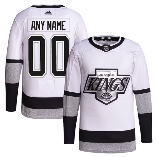 Men's Los Angeles Kings White Alternate 2021/22 Primegreen Authentic Custom jersey