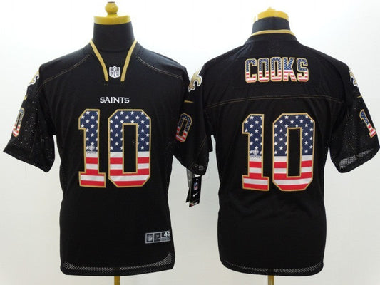 Men's New Orleans Saints Brandin Cooks #10 Black Player Game jersey
