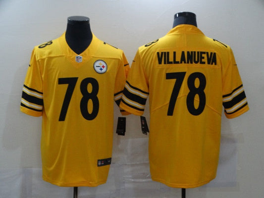 Men's Pittsburgh Steelers Alejandro Villanueva #78 Gold Inverted Team Game jersey