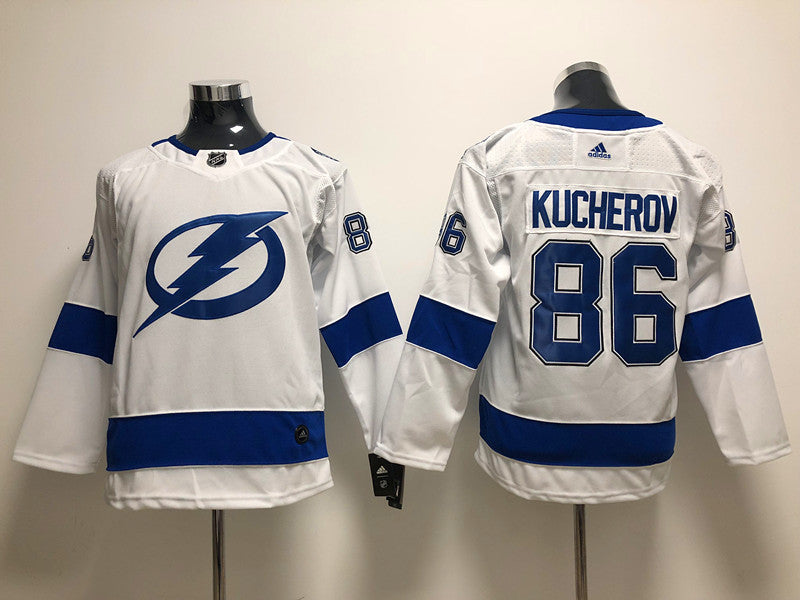 Men's Tampa Bay Lightning Nikita Kucherov #86 White Home Breakaway jersey