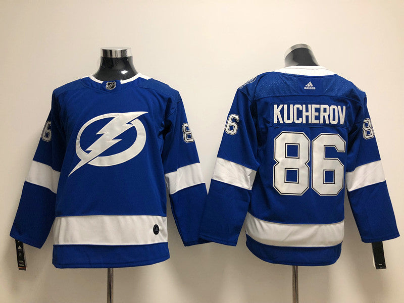 Men's Tampa Bay Lightning Nikita Kucherov #86 Blue Home Breakaway Player jersey