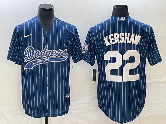 Men's Los Angeles Dodgers Clayton Kershaw #22 Blue Player jersey Joint Edition