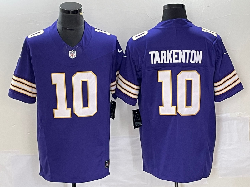 Men's Minnesota Vikings Fran Tarkenton #10 Purple Classic Player jersey
