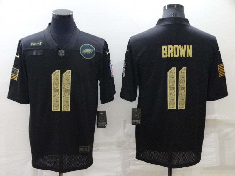 Men's Philadelphia Eagles A.J. Brown #11 Black Player jersey