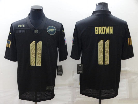 Men's Philadelphia Eagles A.J. Brown #11 Black Player jersey