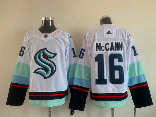 Men's Seattle Kraken Jared McCann #16 White Breakaway Player jersey