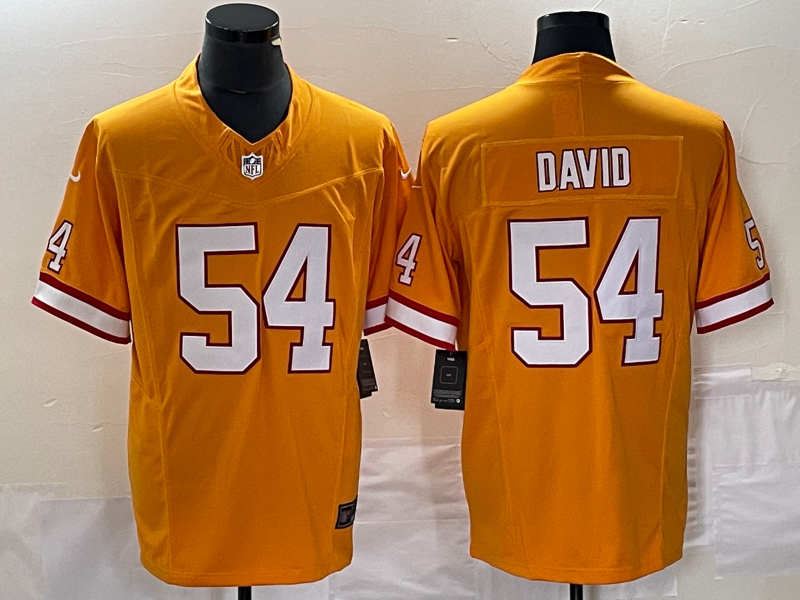 Men's Tampa Bay Buccaneers Lavonte David #54 Orange Throwback Game jersey
