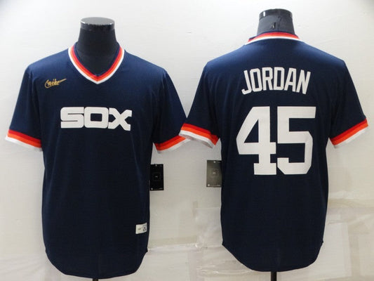 Men's Chicago White Sox Michael Jordan #45 Navy Replica Player jersey