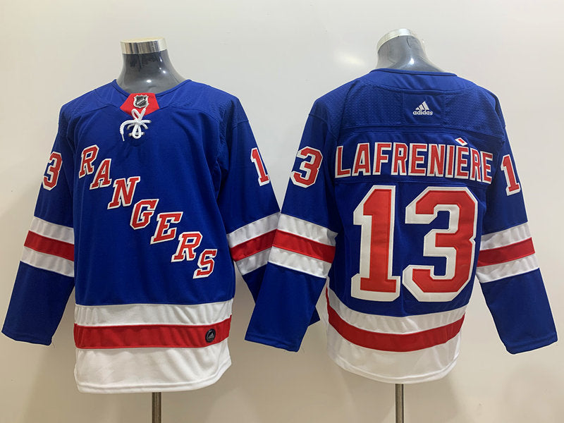 Men's New York Rangers Alexis Lafreniere #13 Blue Player Game jersey