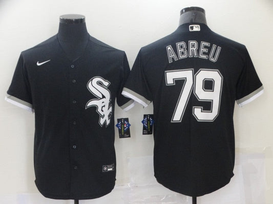 Men's Chicago White Sox Jose Abreu #79 Black Replica Baseball jersey