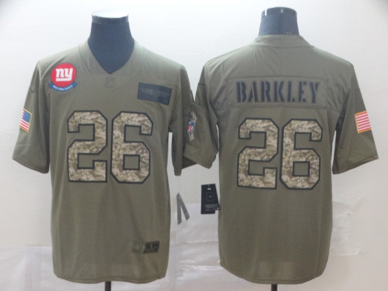 Men's New York Giants Saquon Barkley #26 Brown Game Player jersey