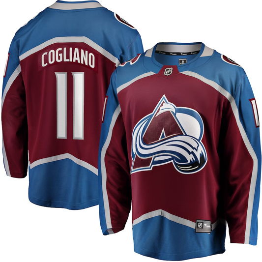Men's Colorado Avalanche Andrew Cogliano #11 Burgundy Home Breakaway jersey