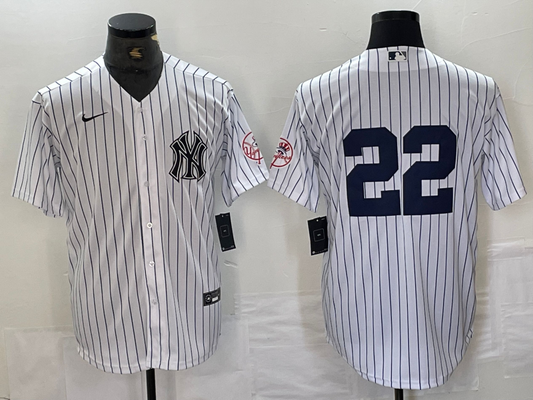 Men's New York Yankees Juan Soto #22 White Limited Name jersey