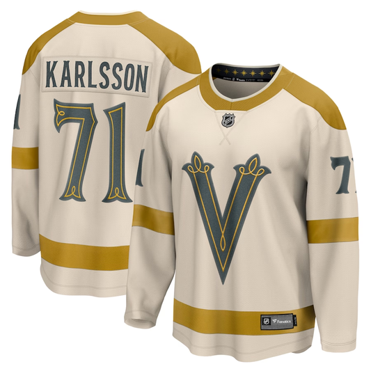 Men's Vegas Golden Knights William Karlsson #71 Cream 2024 NHL Winter Classic Breakaway Player jersey