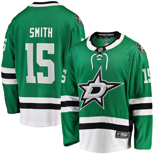 Men's Dallas Stars Craig Smith #15 Kelly Green Home Breakaway jersey