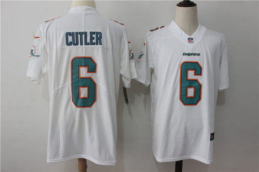 Men's Miami Dolphins Jay Cutler #6 White Game jersey