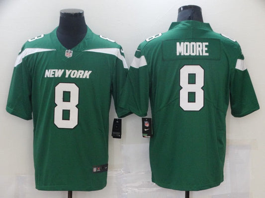 Men's New York Jets Elijah Moore #8 Gotham Green Game jersey